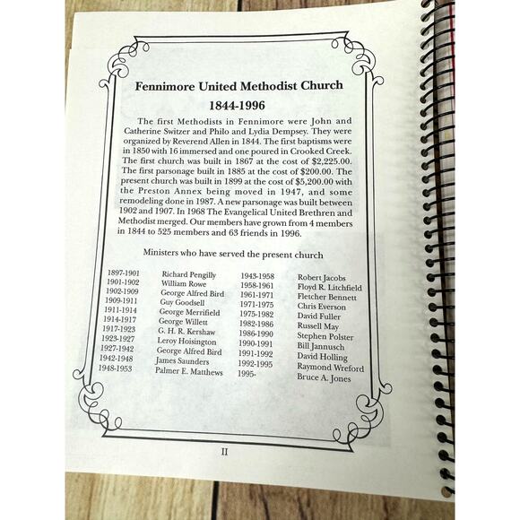 Vintage Cookbook Fennimore United Methodist Church IL 1996 Midwest Recipes - Picture 3 of 6